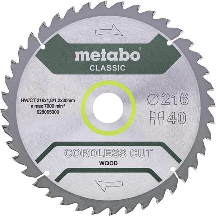 Metabo Tarcza Tnąca Cordless Cut Wood 216x30 1.2Mm