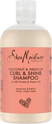 Shea Moisture Coconut & Hibiscus Curl And Shine Shampoo Szampon Do Włosów 384 ml