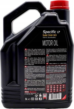 Olej silnikowy Motul Specific 17 5W30 5L - Opinie i ceny na