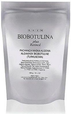Maska algowa Leim Algamask Biobotuline plus Retinol nawilżająca silnie przeciwzmarszczkowa 300g / 900ml