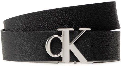 i Klein Pasek K50K510088 opinie Czarny Ceny Round - 35Mm Plaque Jeans Belt Rev Calvin Mono Męski