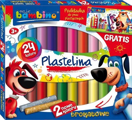 Bambino Plastelina 24 Kolory + Podkładka