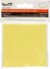 Zdjęcie Yanda Karteczki Samoprzylepne 76X76/100 Żółte - Urzędów