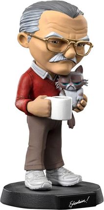 Iron Studios Stan Lee Mini Co. PVC Figure Stan Lee with Grumpy Cat 14 cm