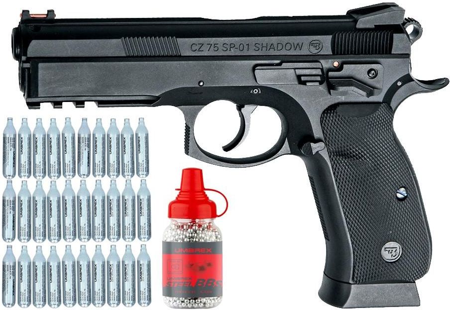 Action Sport Games Wiatrówka Pistolet Cz Sp 01 Shadow Zestaw 30 Co2 Śrut 1500 17526Set30