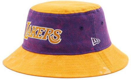 New Era Kapelusz LA Lakers Washed Pack Bucket 60240496 Żółty