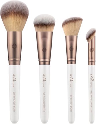 Luvia Cosmetics Brush Brush Set Prime Vegan Flawless Face Set Prime Concealer + Blush Brush + Angled Buffer + Powder Brush 1 Stk.