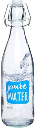 Butelka szklana na wodę z korkiem na klips 550 ml.