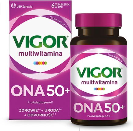 Vigor Ona 50+ zestaw witamin i minerałów z ashwagandhą i reishi 60 tabletek