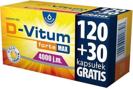 Oleofarm D Vitum Forte Max 4000 J.M. 150Kaps.
