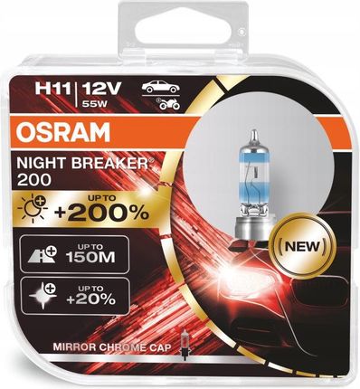 Osram Żarówki H11 Night Breaker Laser +200% +150M 64211Nb200-Hcb