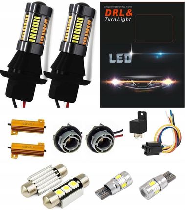 Inny 2W1 Światła Dzienne+Kierunkowskazy 132 X Led Py21W Drl