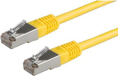 Roline VALUE S/FTP Patch cable Cat6, Yellow, 10m (21.99.1382)
