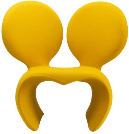 Qeeboo Fotel Z Uszami Miki Don'T F K With The Mouse (Fabric) Żółty 54326