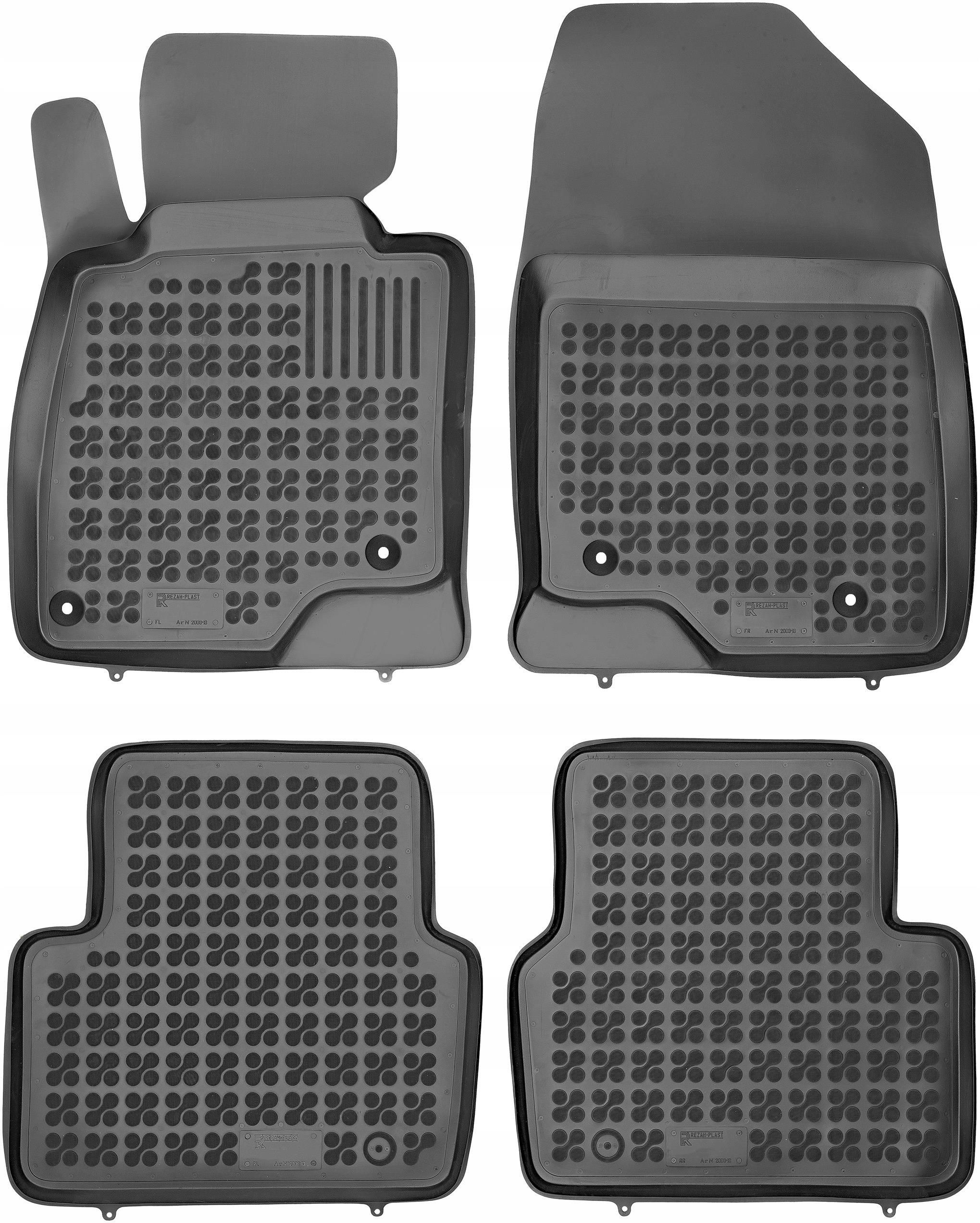 Tappetini auto velours tappetini auto neri set 4 pezzi adatto per Mazda 3 III dal 2013 (grigio - cuciture decorative