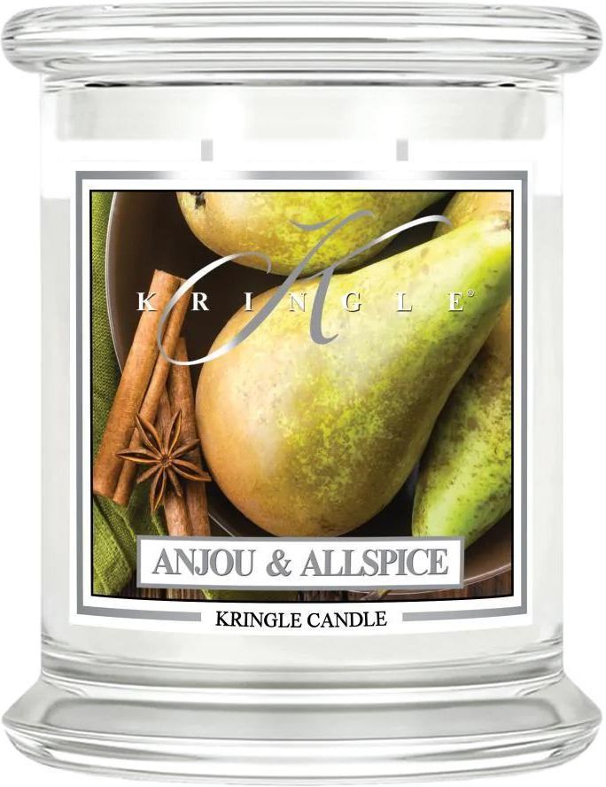 Kringle Candle Średnia Świeca Zapachowa Z Dwoma Knotami Anjou & Allspice 411G 6715651293278