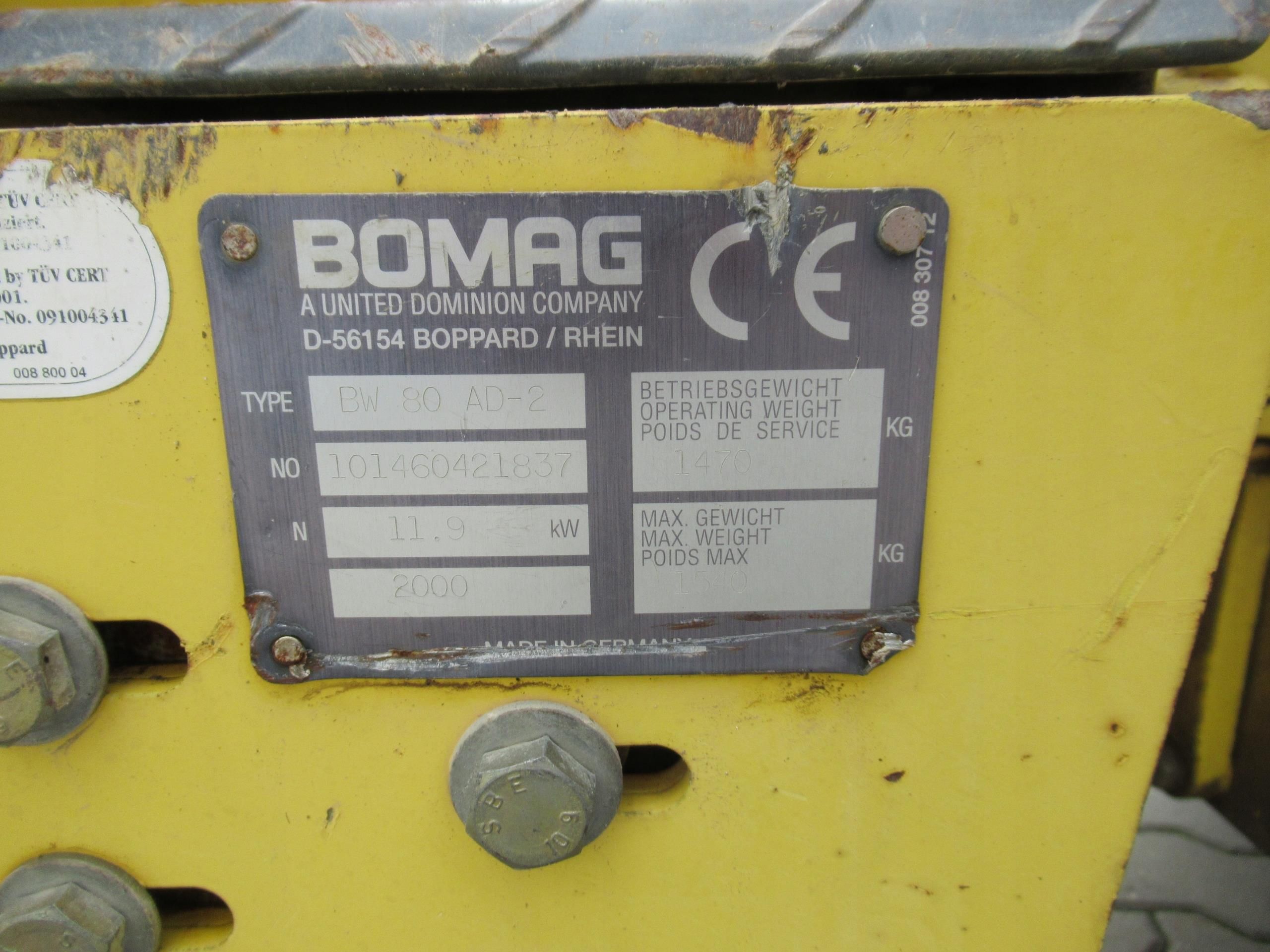Bomag Walec Bw80 Ad-2 - zdjęcie 4 Bomag Walec Bw80 Ad-2