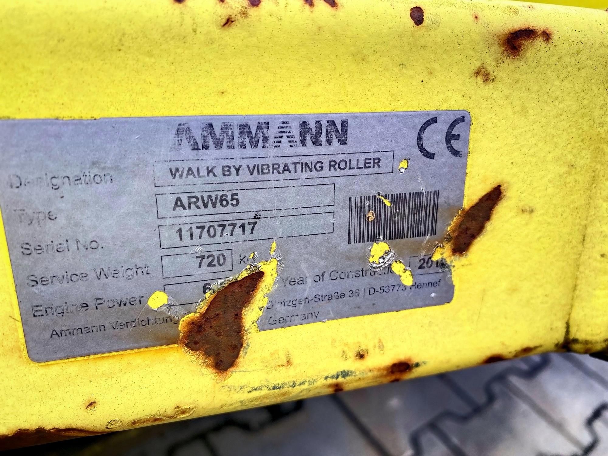 Zagęszczarka Walec Wibracyjny Ammann Arw65 Hatz - zdjęcie 3 Zagęszczarka Walec Wibracyjny Ammann Arw65 Hatz
