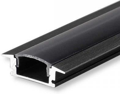 V-Tac Profil Aluminiowy 2Mb Czarny, Klosz Wpuszczany Vt-8106