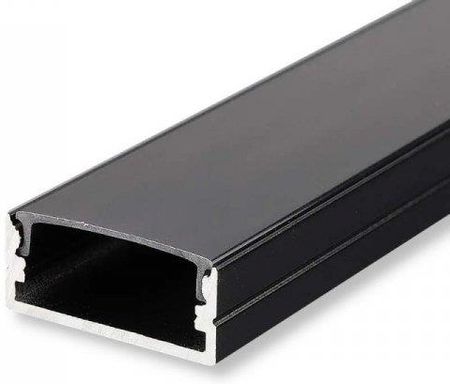 V-Tac Profil Aluminiowy 2Mb Czarny Klosz Czarny, Na Dwie Taśmy Vt-8108