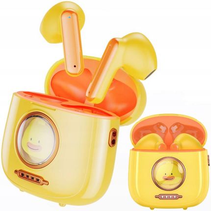 XO Słuchawki Bluetooth G6 TWS żółte dla dzieci z klaczuszką