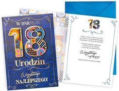 Zdjęcie Kukartka Karnet Urodziny 18 - Wielbark