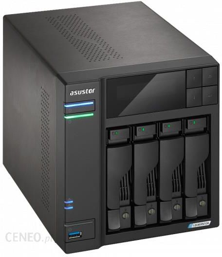 Serwer plików Asustor LOCKERSTOR 2 AS6704T 4-bay, Intel Celeron N5105 Czterordzeniowy 2.0GHz, 4GB RAM DDR4. 4x M.2 PCIe (NVMe), 2x 2.5 GbE. 2x USB 3
