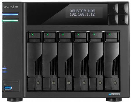 Serwer plików Asustor LOCKERSTOR 2 AS6706T 6-bay, Intel Celeron N5105 Czterordzeniowy 2.0GHz, 8GB RAM DDR4. 4x M.2 PCIe (NVMe), 2x 2.5 GbE. 2x USB 3
