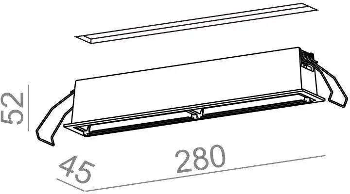 Aqform Oprawa podtynkowa LED Rafter wall washer trim biała czarna ...