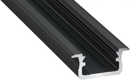 Lumines Profil meblowy typ B biały czarny srebrny 1m 2m z kloszem : Długość - 1 metr, Kolor obudowy czarna (10002210)