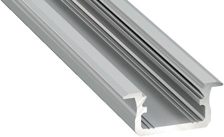Lumines Profil meblowy typ B biały czarny srebrny 1m 2m z kloszem : Długość - 2 metry, Kolor obudowy srebrna (10002410)