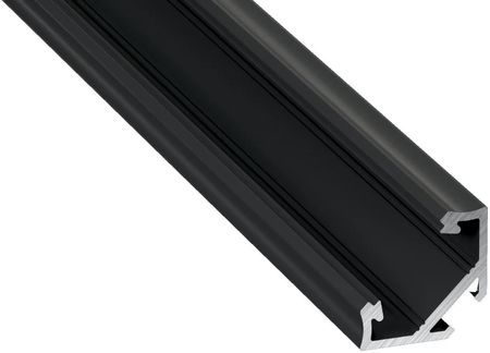 Lumines Profil meblowy typ C biały czarny srebrny 1m 2m z kloszem : Długość - 2 metry, Kolor obudowy czarna (10003210)