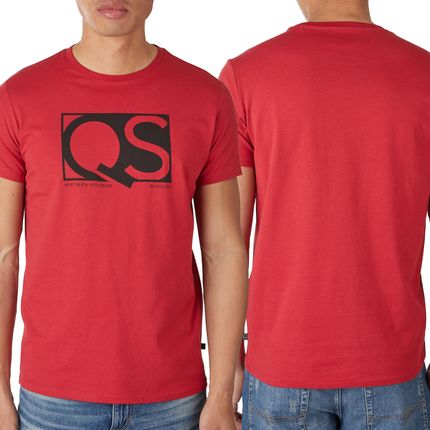 T-shirt męski czerwony Q/S by s.Oliver M