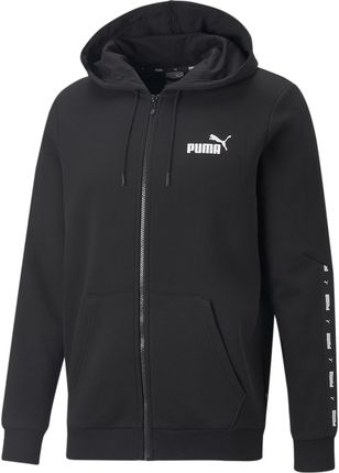 Bluza z kapturem męska Puma ESS+ TAPE FZ czarna 67027001