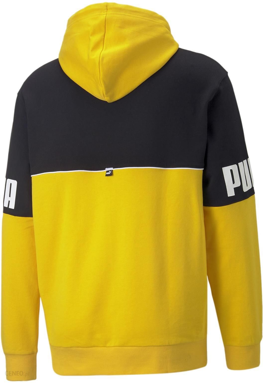 Bluza z kapturem męska Puma POWER COLORBLOCK żółta 84981239