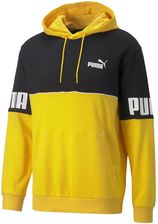 Bluza z kapturem męska Puma POWER COLORBLOCK żółta 84981239 - Bluzy męskie