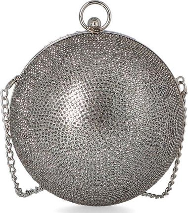 Wieczorowa torebka kula z kryształkami - MENBUR 85069 SREBRO