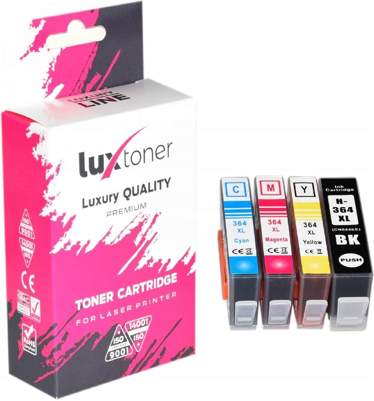 Tusz LUXTONER 4X TUSZE DO DRUKARKI HP DESKJET 3520 3070A 364XL