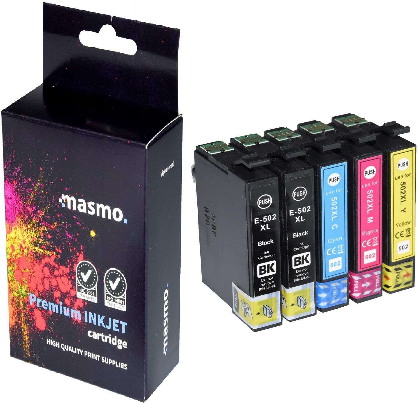 Tusz Masmo 5x Tusze Do Drukarki Epson T502xl Xp5100 Xp5105 T502t502t502max52 Do Drukarki 3883