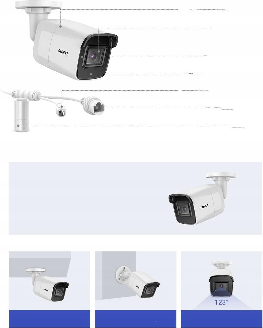 Zestaw Do Monitoringu Annke 8Ch 8Mp Poe Video Security Cctv Zestawy 2 ...