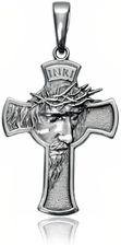 Valerio.Pl Elegancki Srebrny Wisior Krzyż Krzyżyk Z Wizerunkiem Chrystusa Srebro 925 Pt_K3024