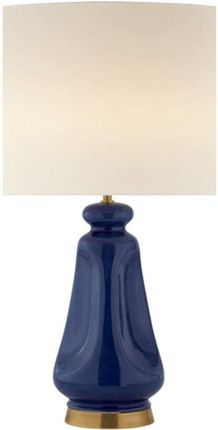 Dkd Home Decor Lampa stołowa Porcelana Beżowy Poliester Granatowy Nowoczesny (35 35 64 cm) 