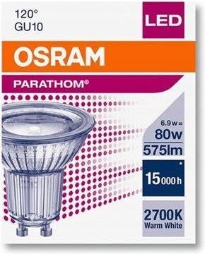 Osram Parathom Reflector LED80 non-dim 36 6,9W/827 GU10 bulb 