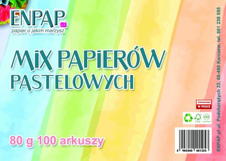 Enpap Papier Ksero Kolorowy 80g A4 Mix Kolorów Pastel