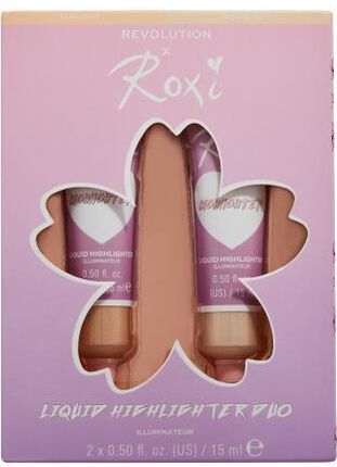 Makeup Revolution Zestaw Rozświetlaczy - X Roxi Cherry Blossom Highlighter Duo