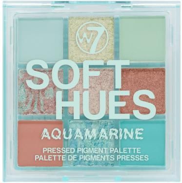 W7 Paleta Cieni Do Powiek - Soft Hues Aquamarine Pressed Pigment Palette 8.1 G