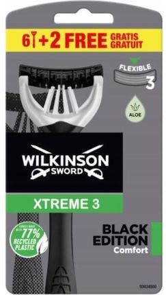 Wilkinson Sword Zestaw Jednorazowych Maszynek Do Golenia 6+2 Szt Xtreme 3 Black Edition 8
