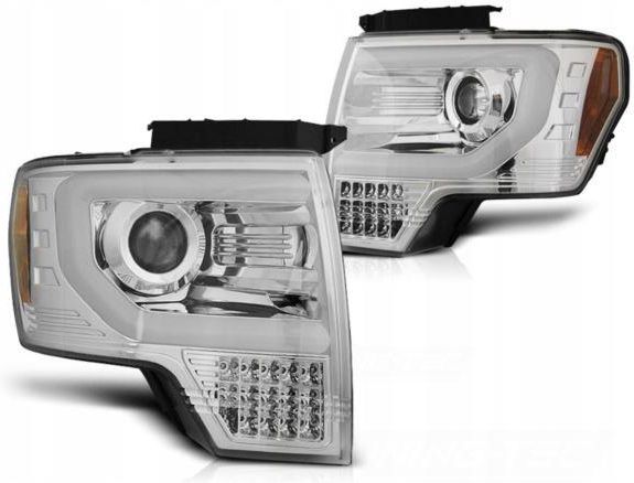 Lampa przednia Sonar Lampy Przednie Ford F150 Mk12 08-14 Led Chrome ...