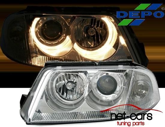 Lampa Przednia Depo Lampy Reflektory Vw Passat B Fl Bg Angel Eyes C