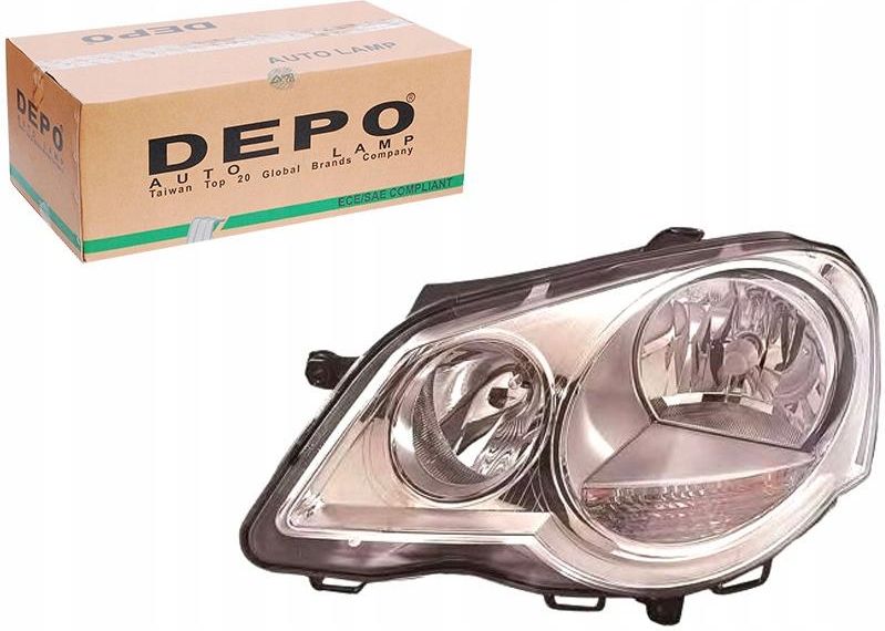 Lampa Przednia Depo Reflektor H1 H7 Elektryczny Z Silnikiem Vw Polo 441